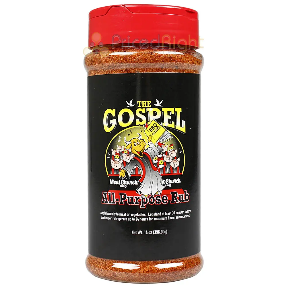 Meat Church The Gospel All Purpose Bbq Rub 14 Oz. Bottle Southern Style 98804 1