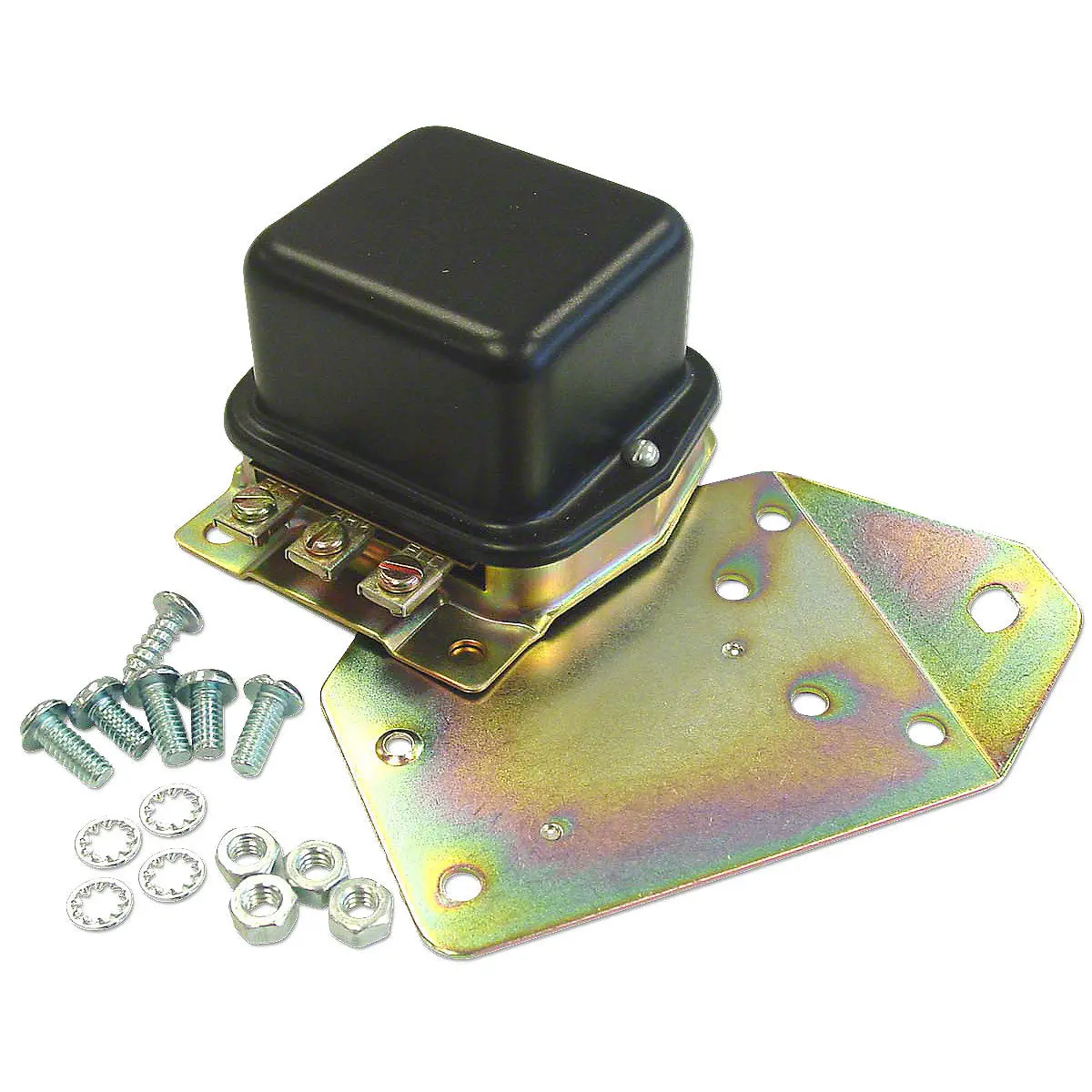 Voltage Regulator With Mounting Plate Fits Ford Tractor | 6 Volt | 8N10505b 1