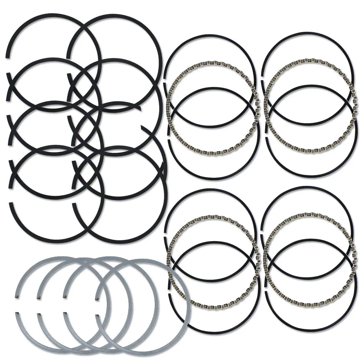 Piston Ring Set 4Cyl 3-5/8" Bore Fits Allis Chalmers D15 I600 Tractors 70248293 1