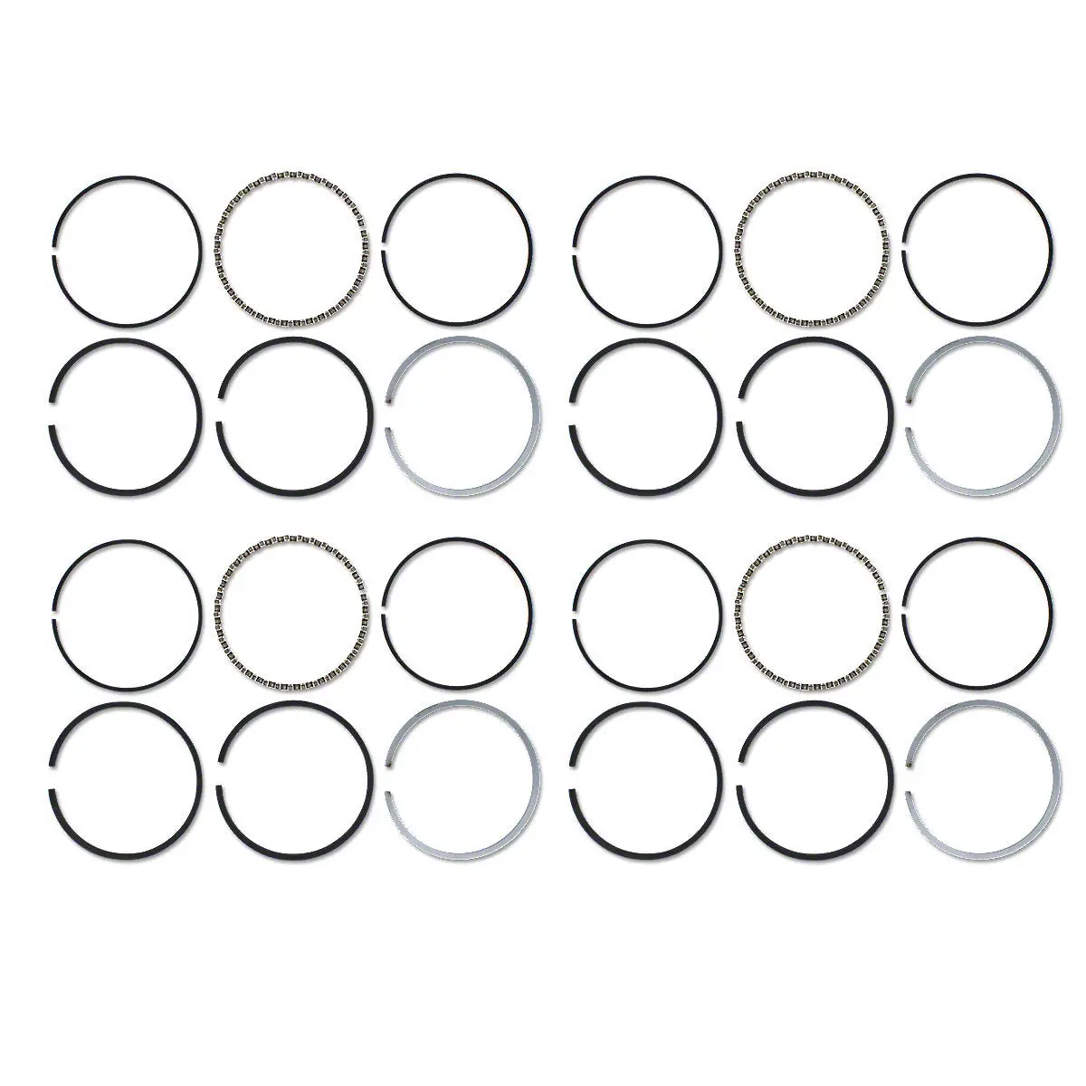 Piston Ring Set 4-Cylinder Fits Massey Ferguson To30 Tractors 836096M91 1