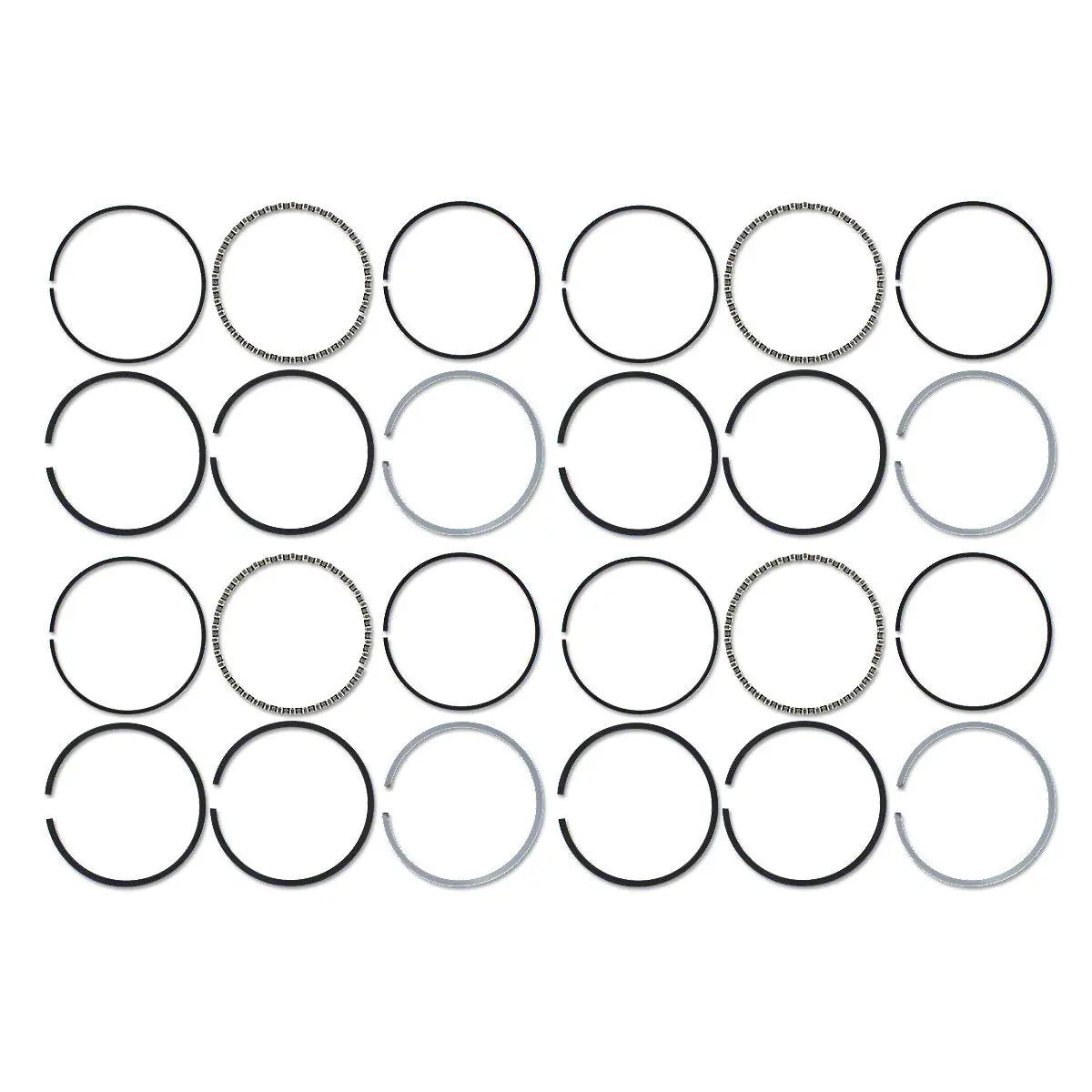 Piston Ring Set 4-Cyl 3-3/8" Bore Fits International 354 364 384 424 504 Tractor 1