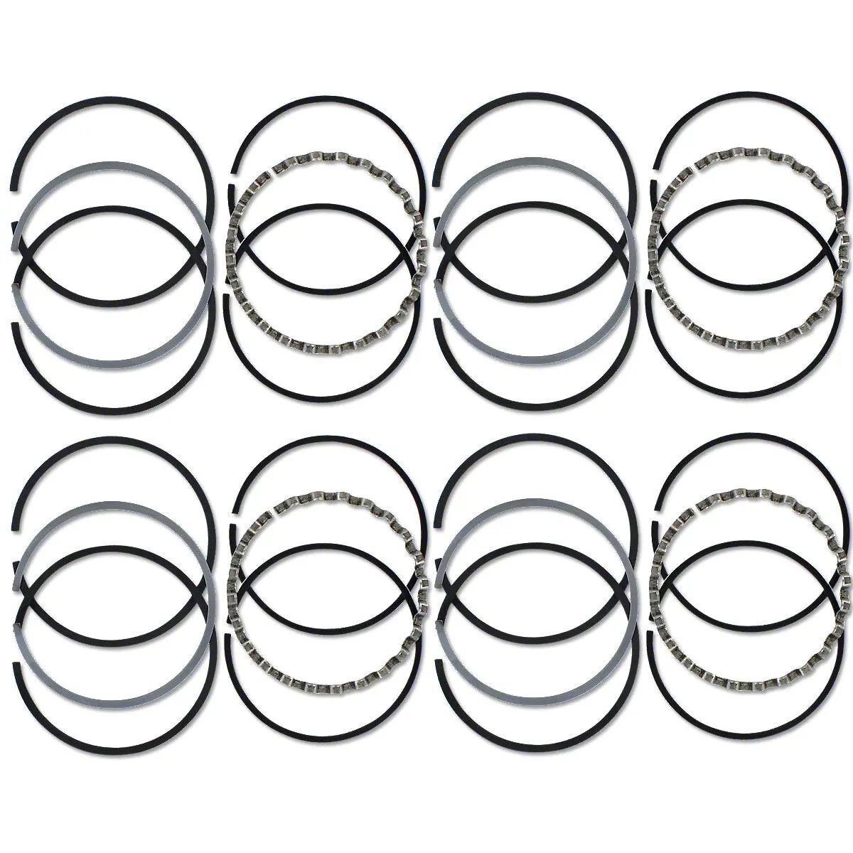 Piston Ring Set 4-Cylinder 3" Bore Fits Farmall A Av B Bn C Super A O12 Tractors 1