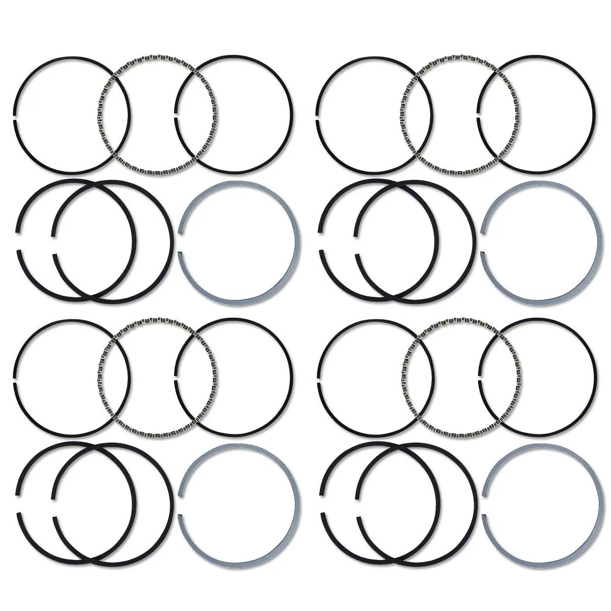 Piston Ring Set 4-Cylinder 4" Bore Fits Allis Chalmers D17 Wc Wd Wd45 Tractors 1