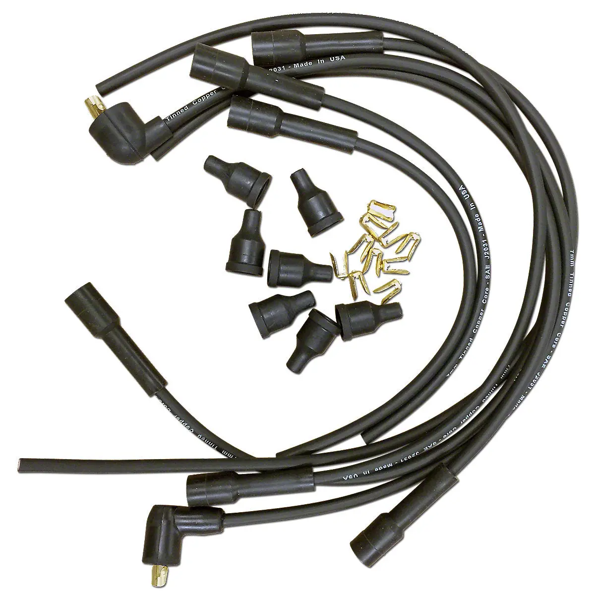 6-Cyl Spark Plug Wiring Set W/ Straight Boots-Fits Cockshutt Tractor E4 E5 40 1