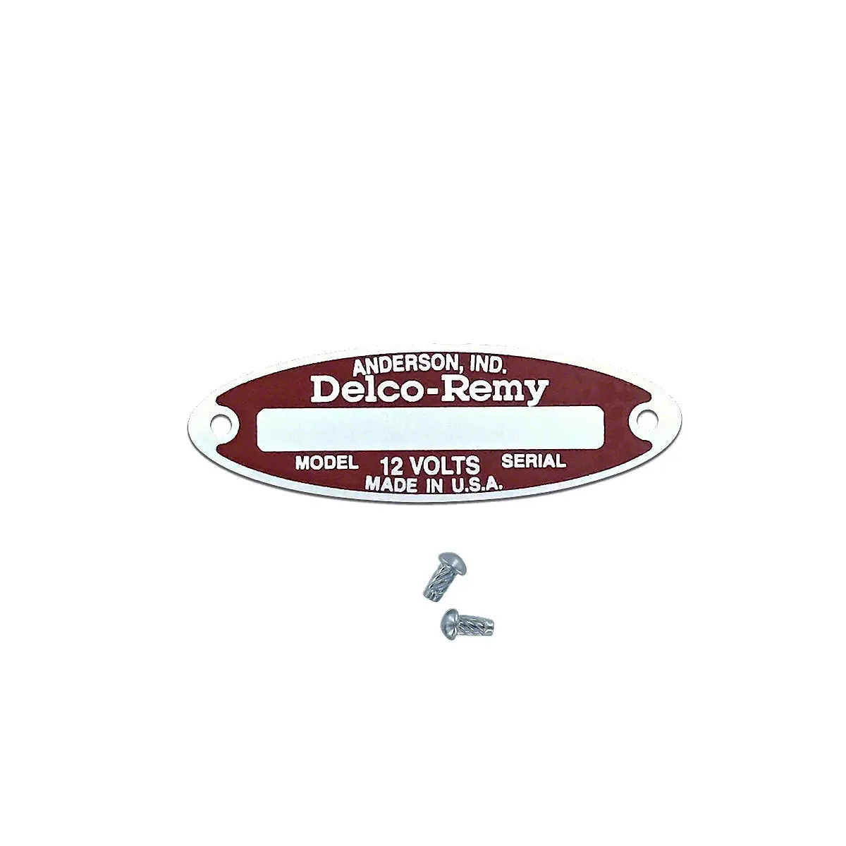 Distributor Tag W/ (2) Rivets Delco 12V -Fits  White / Oliver  Tractor 1