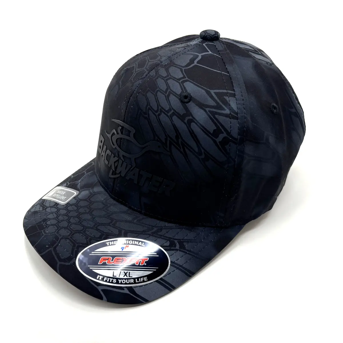 Backwater Duck Logo Typhon Flexfit Hat 1