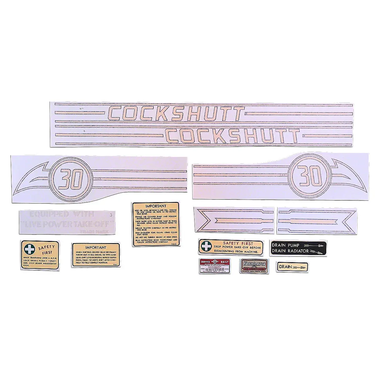 Vinyl Decal Set Fits Cockshutt Tractor 30 | To14356 1
