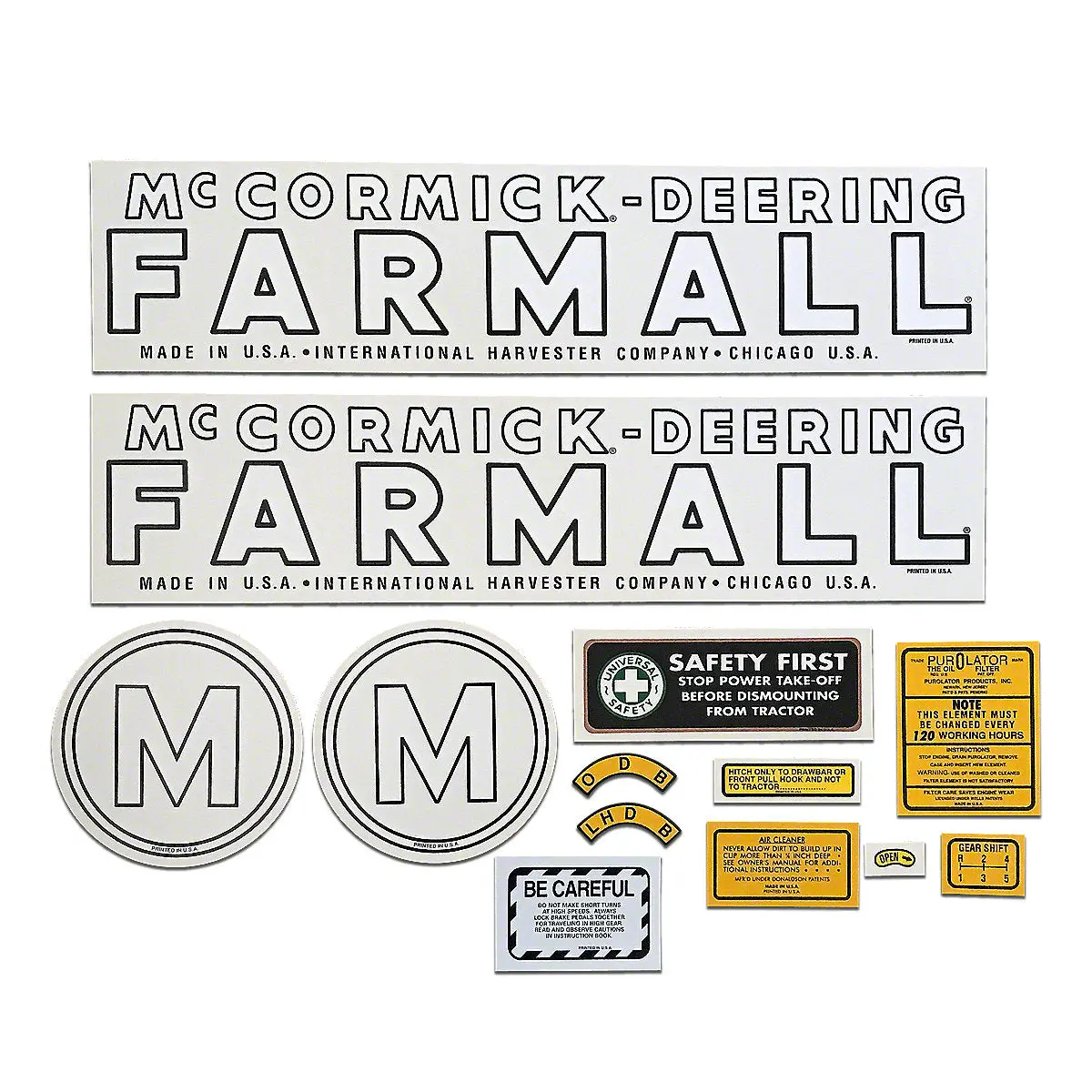 Mylar Decal Set Fits 1939-1944 International M Mccormick Deering Tractor 1