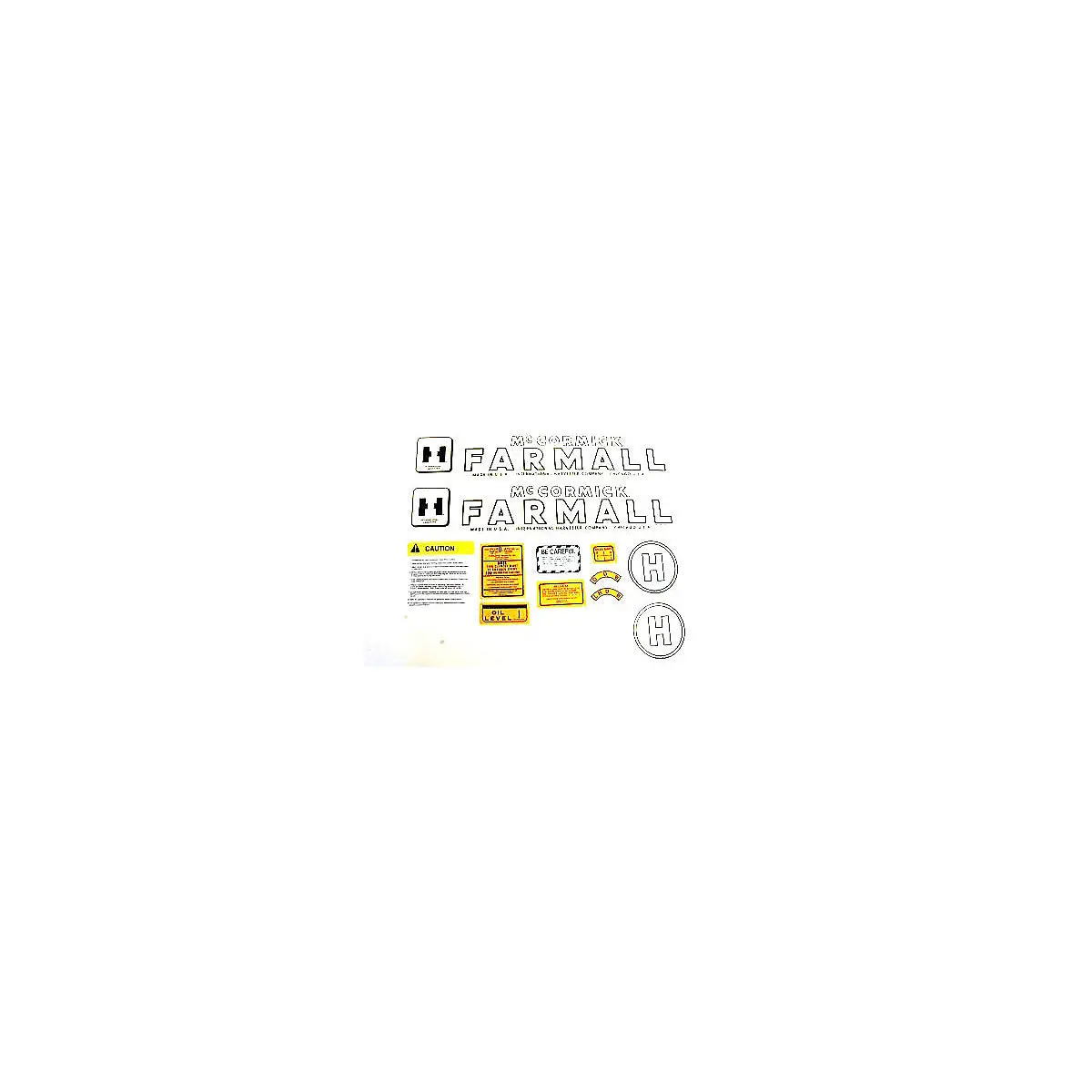 Mylar Decal Set Fits 1945-1952 International H Tractor 1