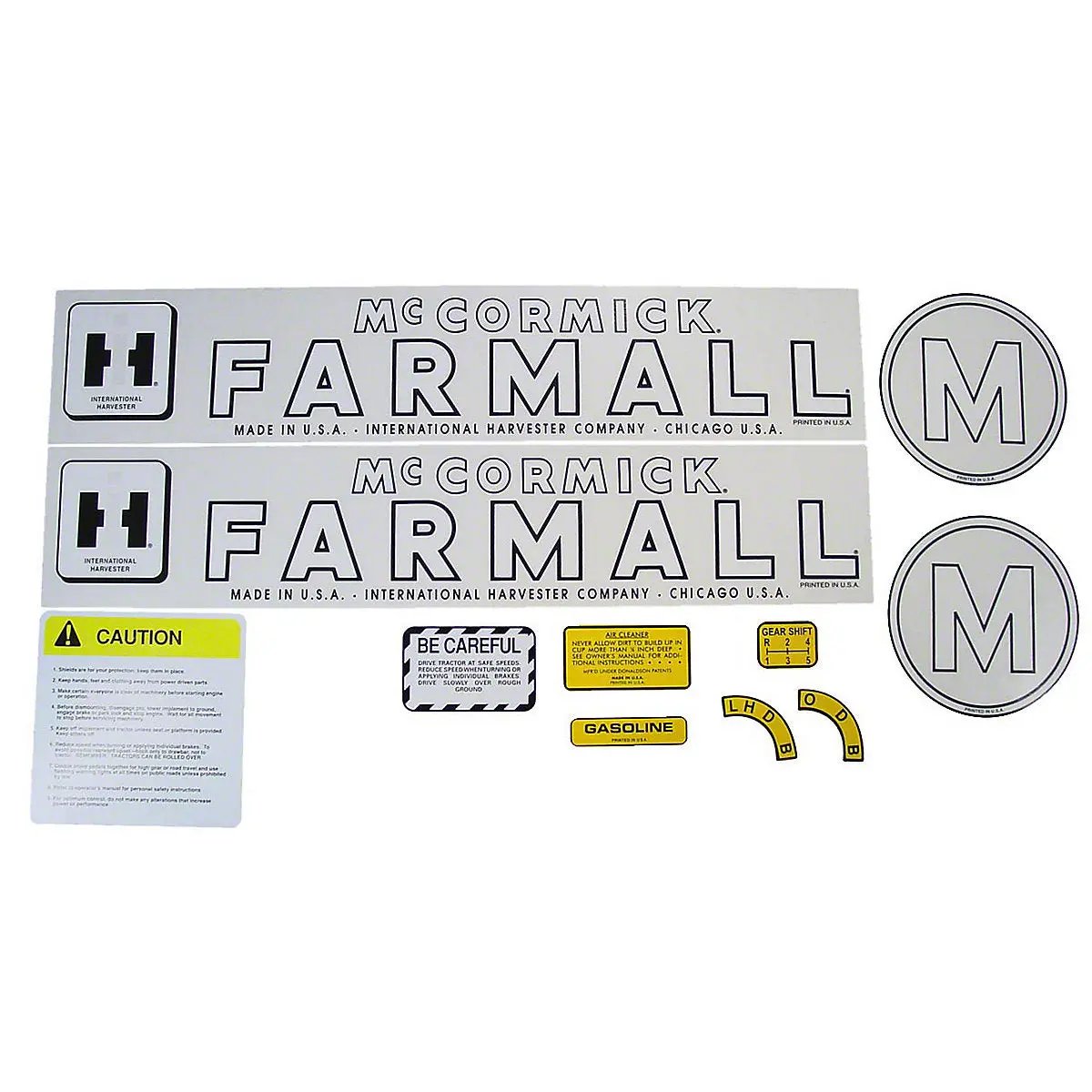 Mylar Decal Set Fits 1945-1952 International M Tractor 1