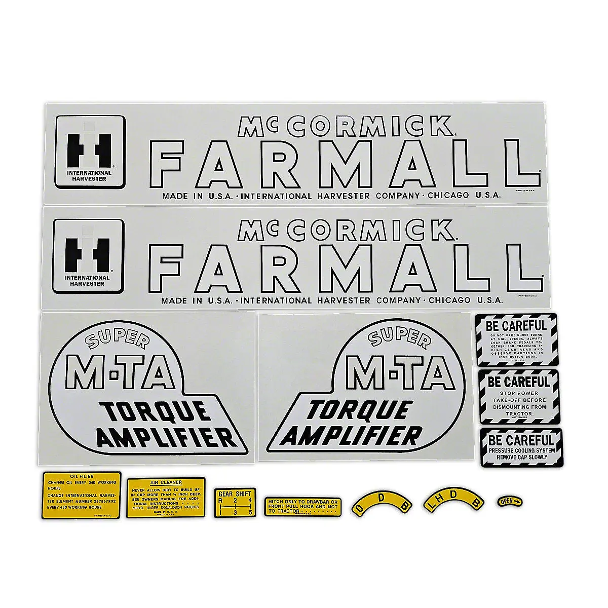 Mylar Decal Set Fits 1954 International Super Mta Tractor 1