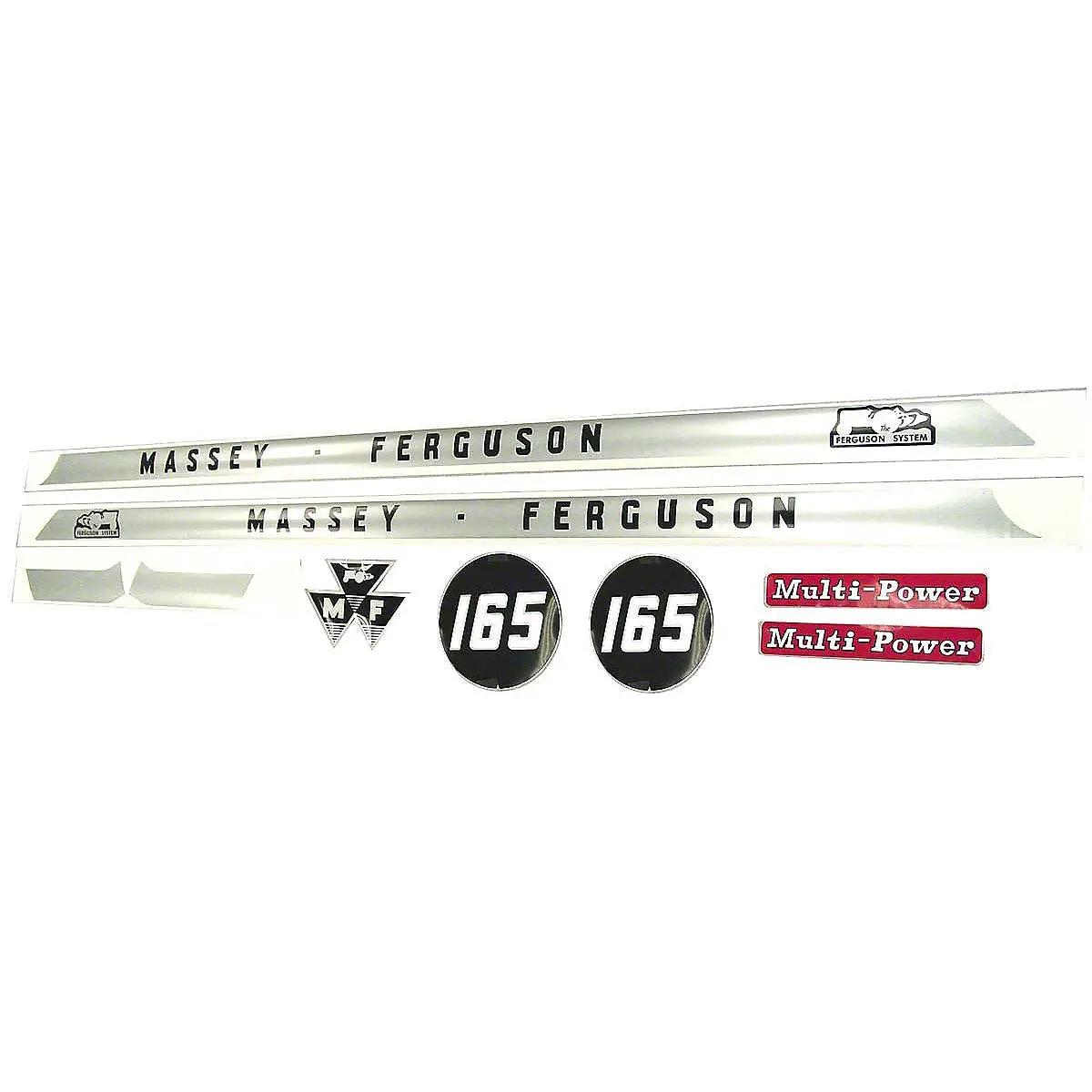 Mylar Decal Hood Set Fits Massey Ferguson 165 Tractor 1