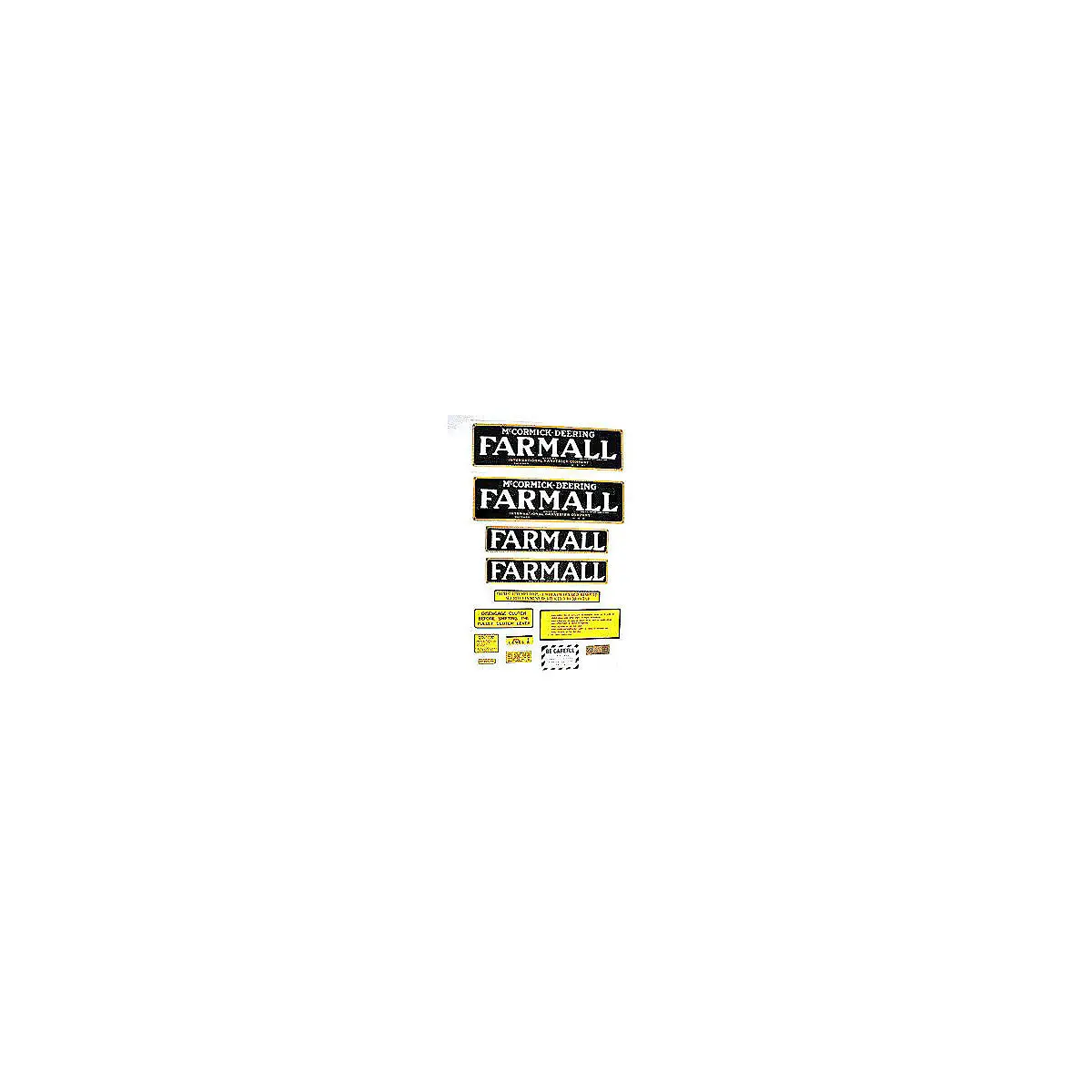 Mylar Decal Set Fits International Farmall Regular Tractor 1