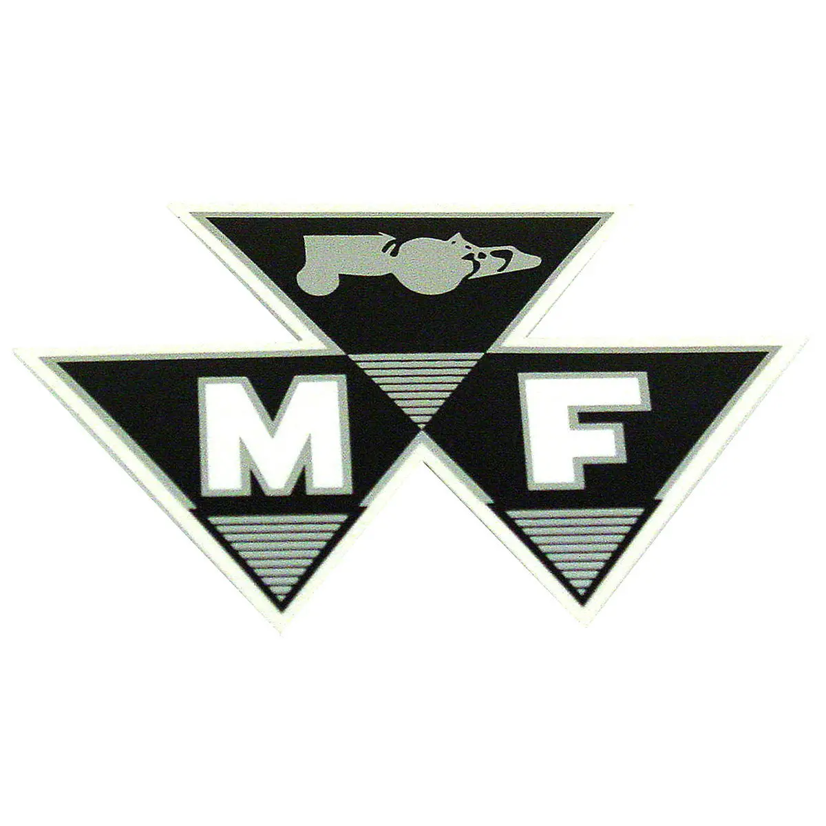 Mylar Triple Triangle Logo Decal Fits Massey Ferguson Tractor | 4" X 3" 1