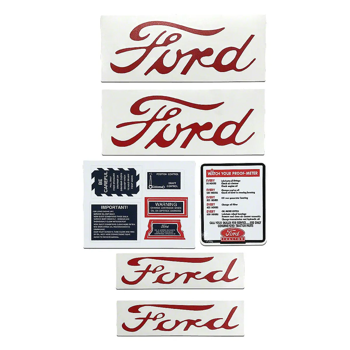Mylar & Vinyl Decal Set Fits 1953-1954 Ford Tractor | Jubilee, Naa | D-Naa5354 1