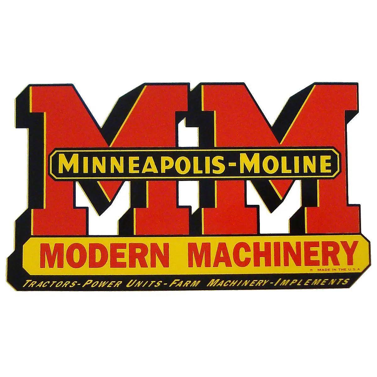 Mm Decal Fits Minneapolis Moline Tractor | 3" X 5" 1