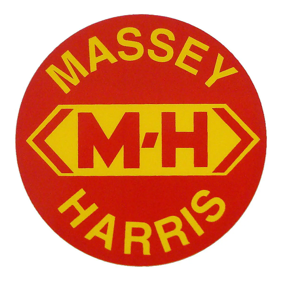 Round Decal Fits Massey Harris Tractor 1