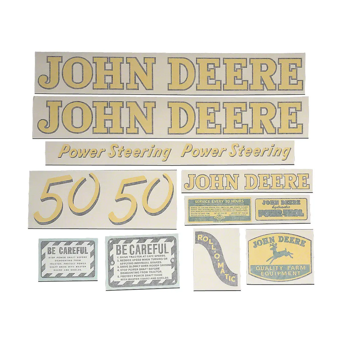 Vinyl Cut Decal Set Fits John Deere 50 Tractor | Vjd138 1