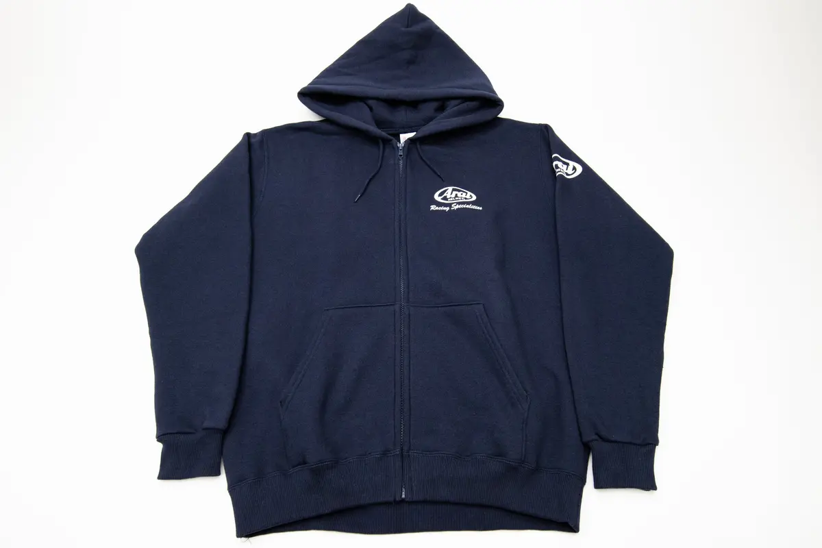 Arai Helmet Brand Zip-Up Hooded Sweatshirt – Large