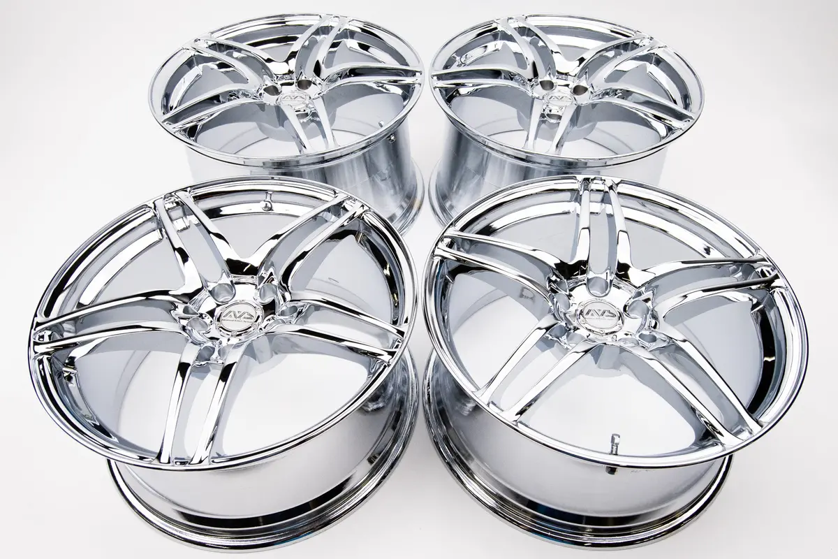 AVS Model 5 Triple-Chrome 18" Wheels (10J+45 & 9J+35, 5×114.3)