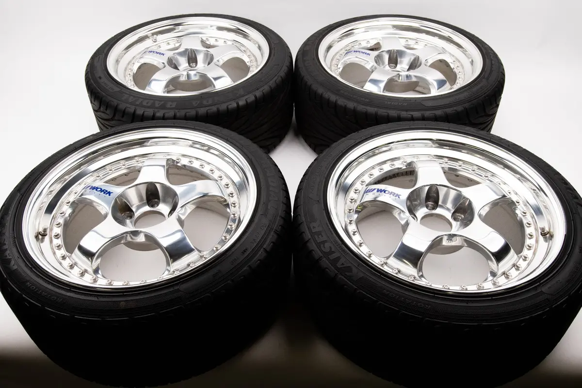 Work Meister S1-3P 18" Alloy Wheels with Mounted Tires (9.5J+37, 5×114.3)