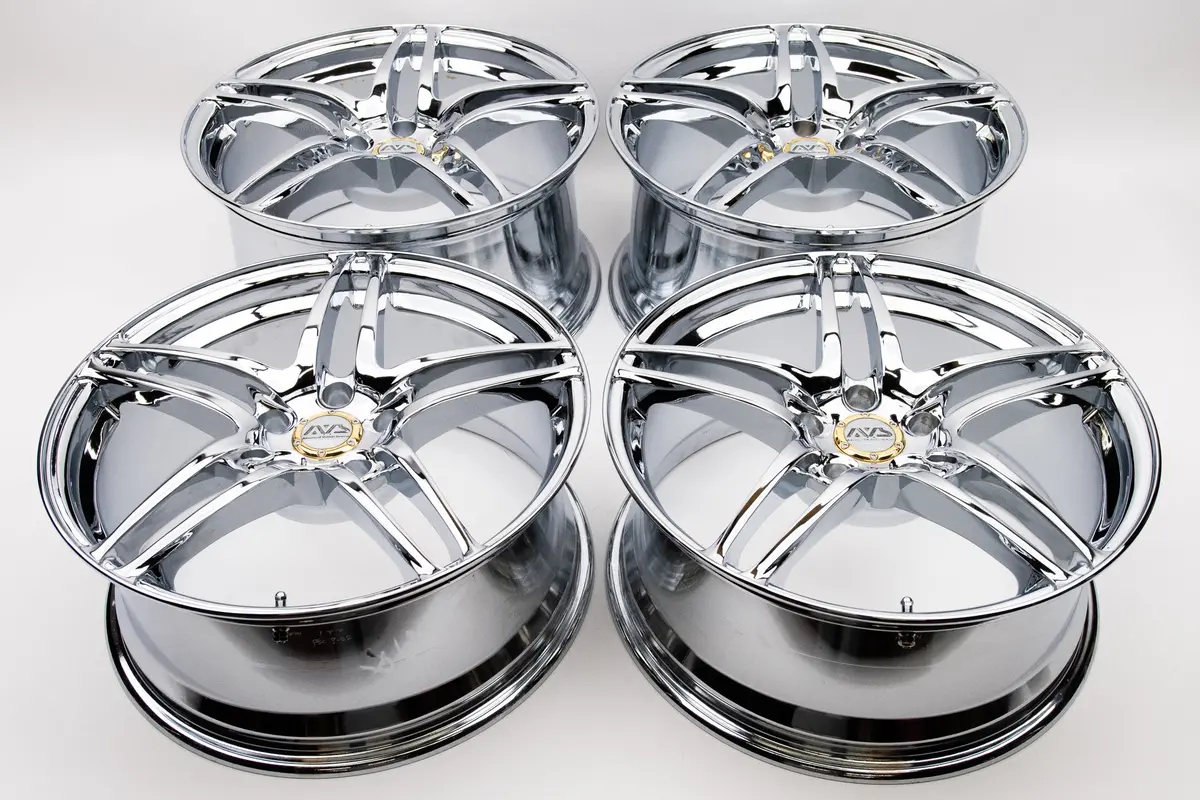 AVS Model 5 Triple-Chrome Alloy Wheels – 18" (9J +35 / 8J +30, 5×114.3)