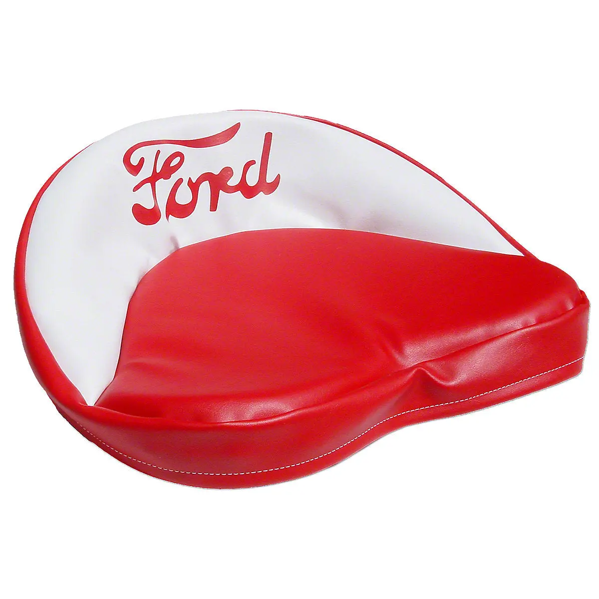 Seat Pad Fits Ford Tractor | Red And White With Red "Ford" Script 1