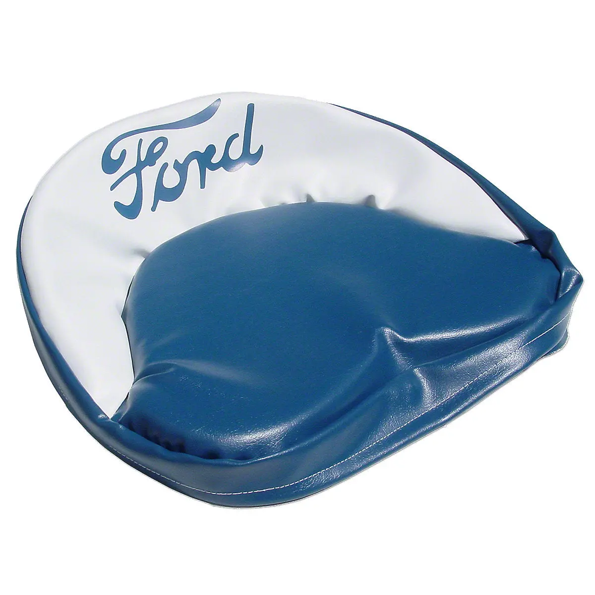Seat Pad Fits Ford Tractor | Blue And White With Blue "Ford" Script 1