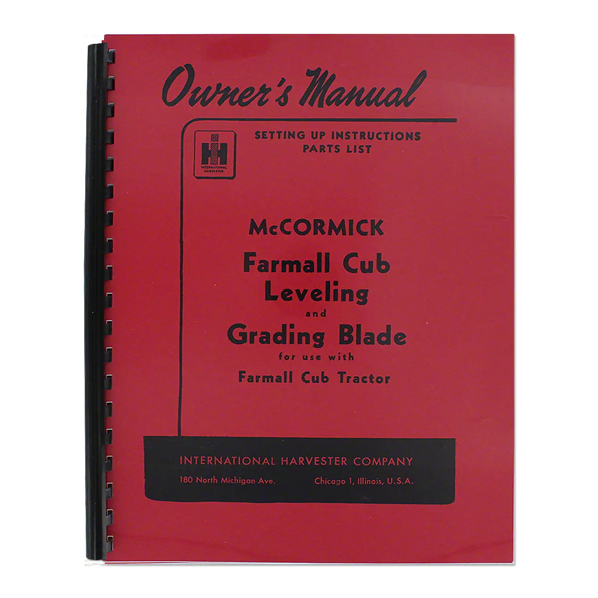 Operator Manual Reprint For International Tractor Implements 1