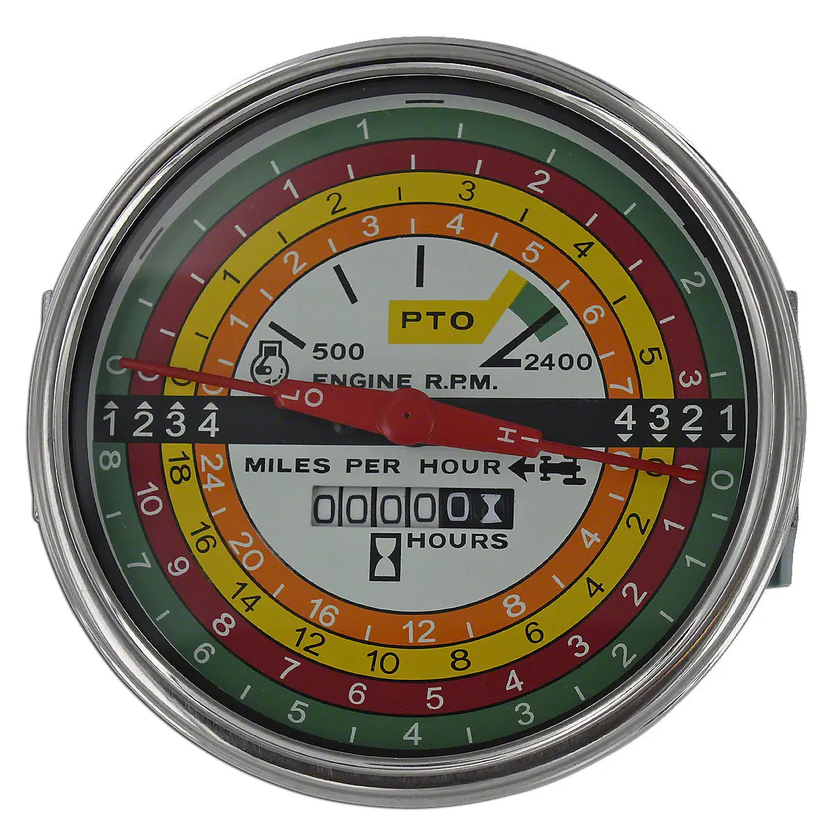 Tachometer W/ White Face Fits International 756 766 826 856 Tractors 66748C1 1
