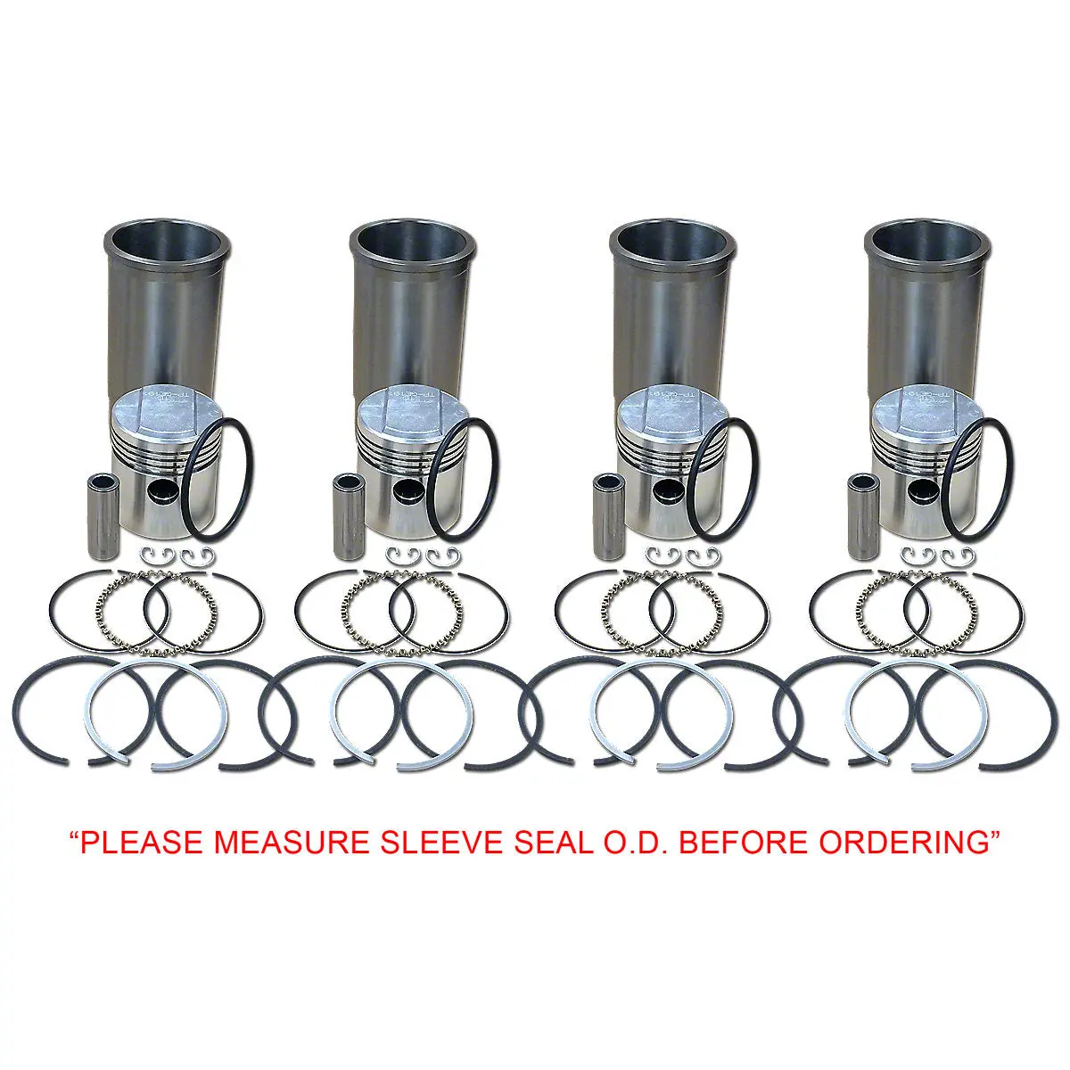 Sleeve & Piston Kit 3-1/4" Overbore Fits Farmall Super A C 100 Tractor 374493R93 1