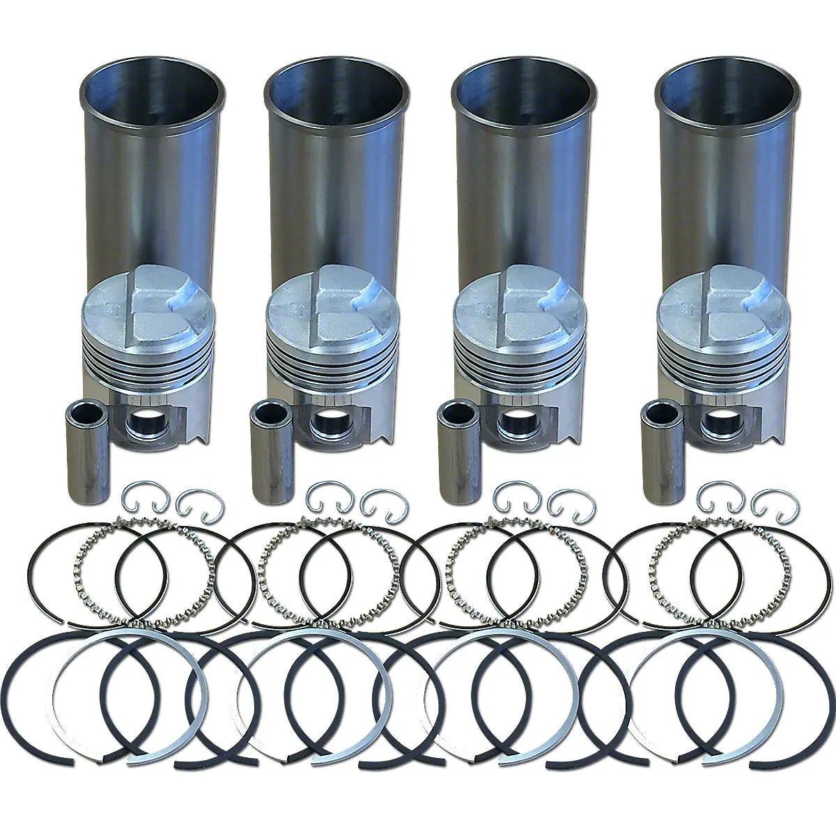 Sleeve And Piston Kit W 3-7/16" Overbore Fits Farmall H Hv O4 Tractors 374312R93 1