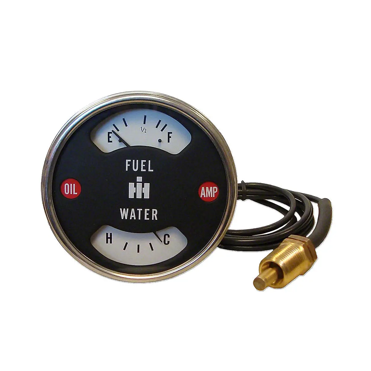 Cluster Gauge Assembly Fuel & Temp Fits International 544 806 Tractors 376854R93 1