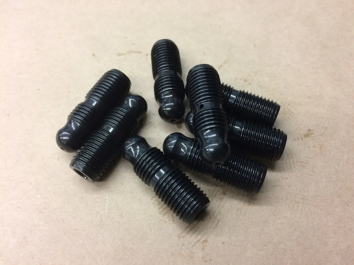 Adjusting Screw 3/8" Ball 7/16-20 Thread With Press Feed Side  Hole H13 Tool Steel 1