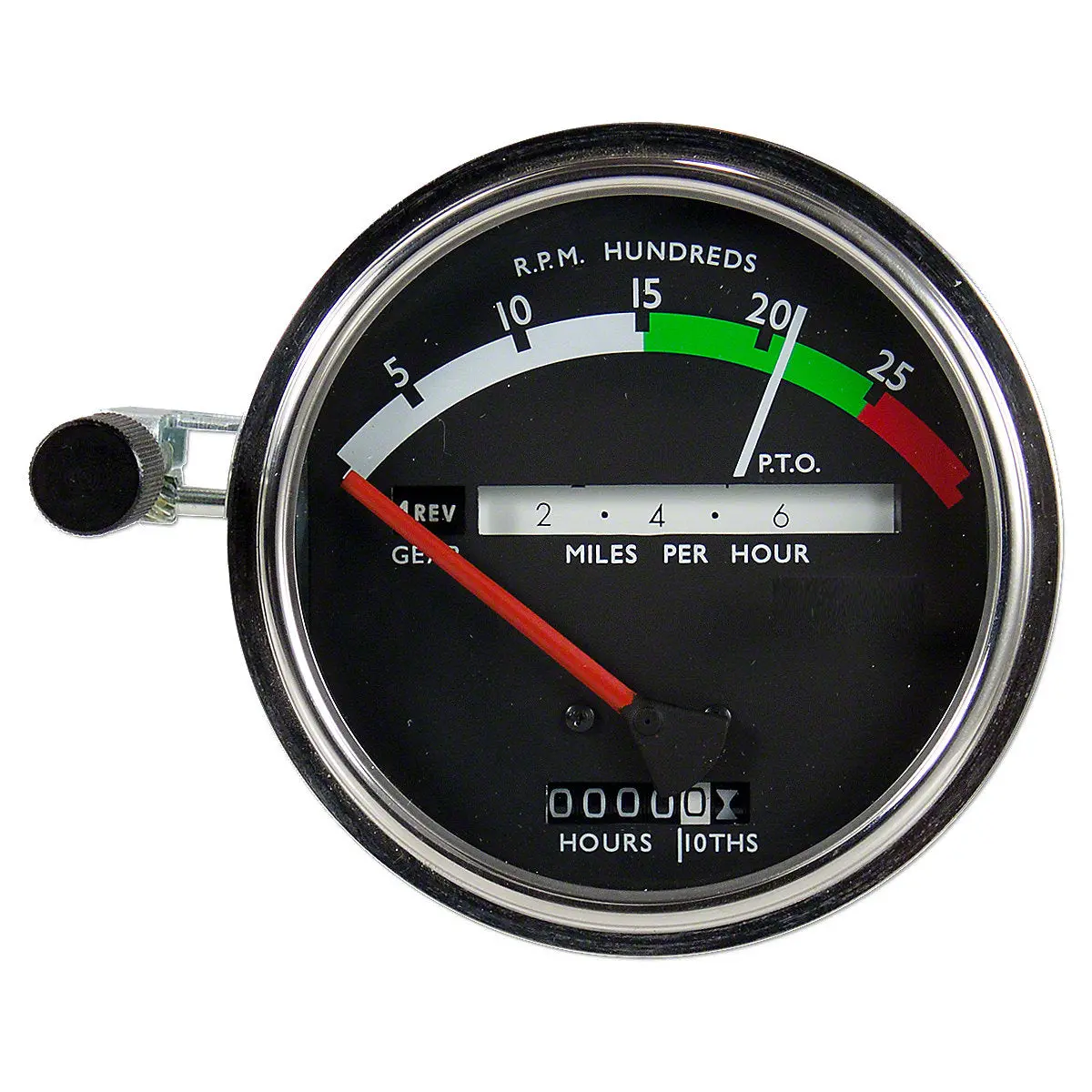 Tachometer W/ Red Needle Fits John Deere 2510 2520 3020 4020 Tractors Ar32830 1