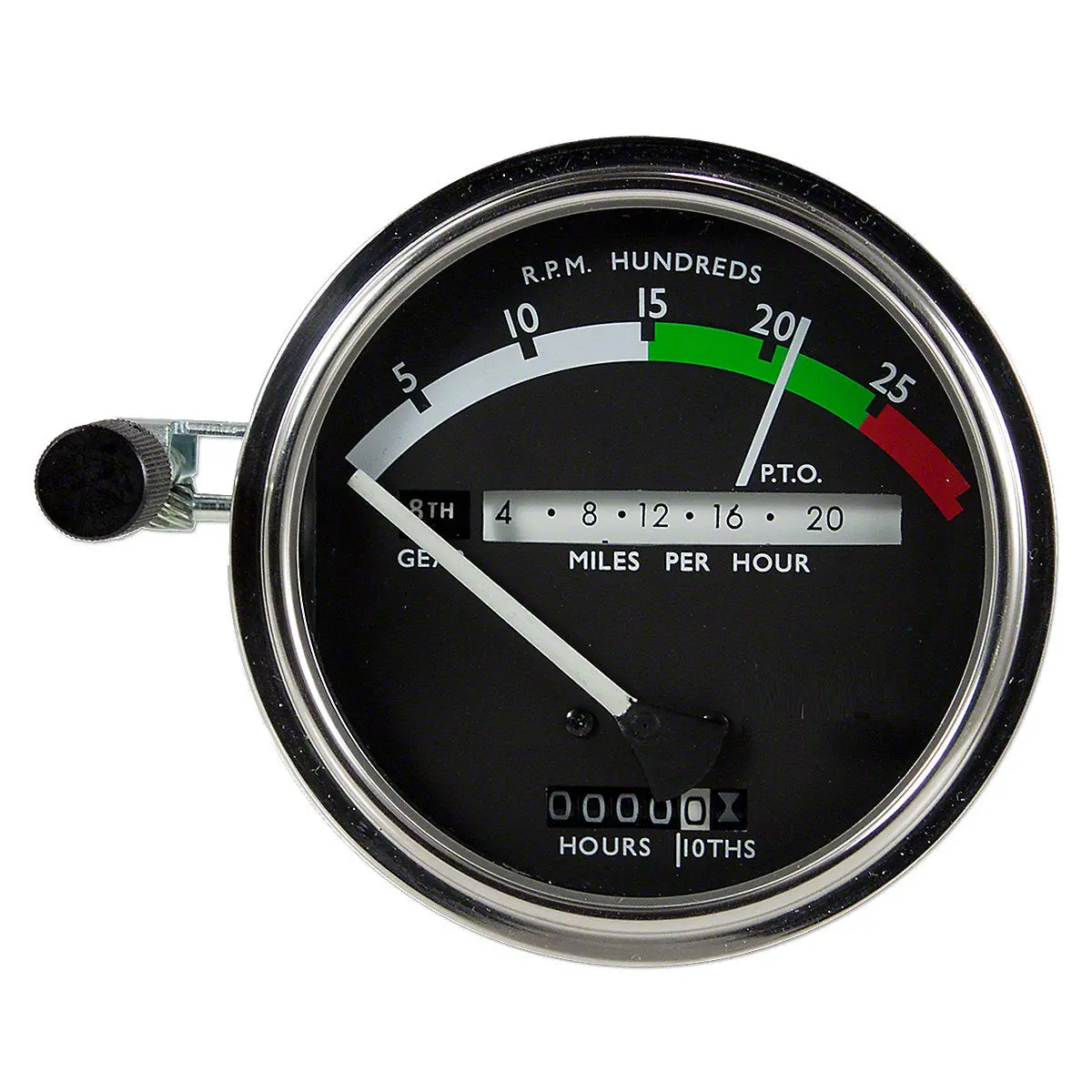 Tachometer W/ White Needle Fits John Deere 2510 2520 3020 Tractors Ar50404 1