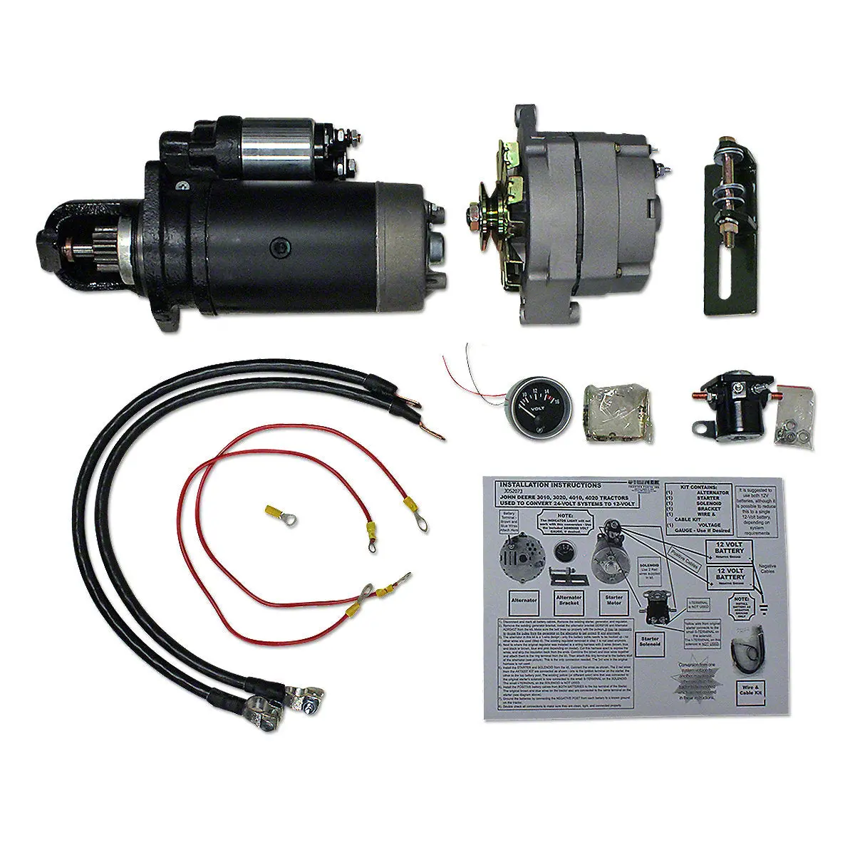Se501474, T416172 24-Volt To 12-Volt Alternator Conversion Kit Fits John Deere 1