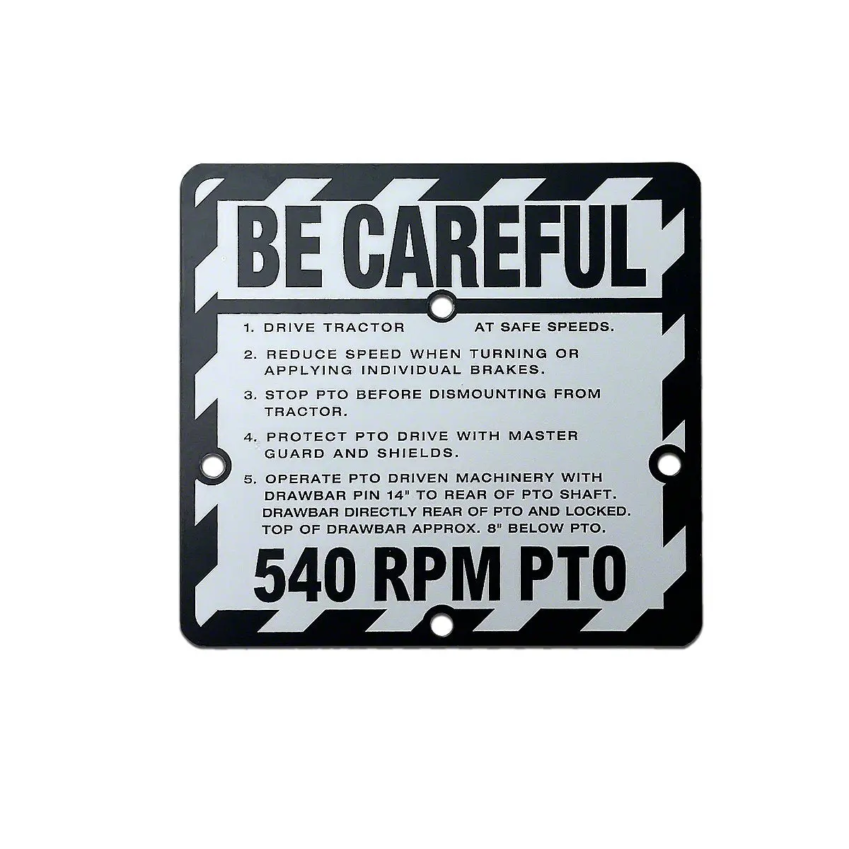 Be-Careful Pto Plate -Fits  John Deere 530 630 730 Tractor 1