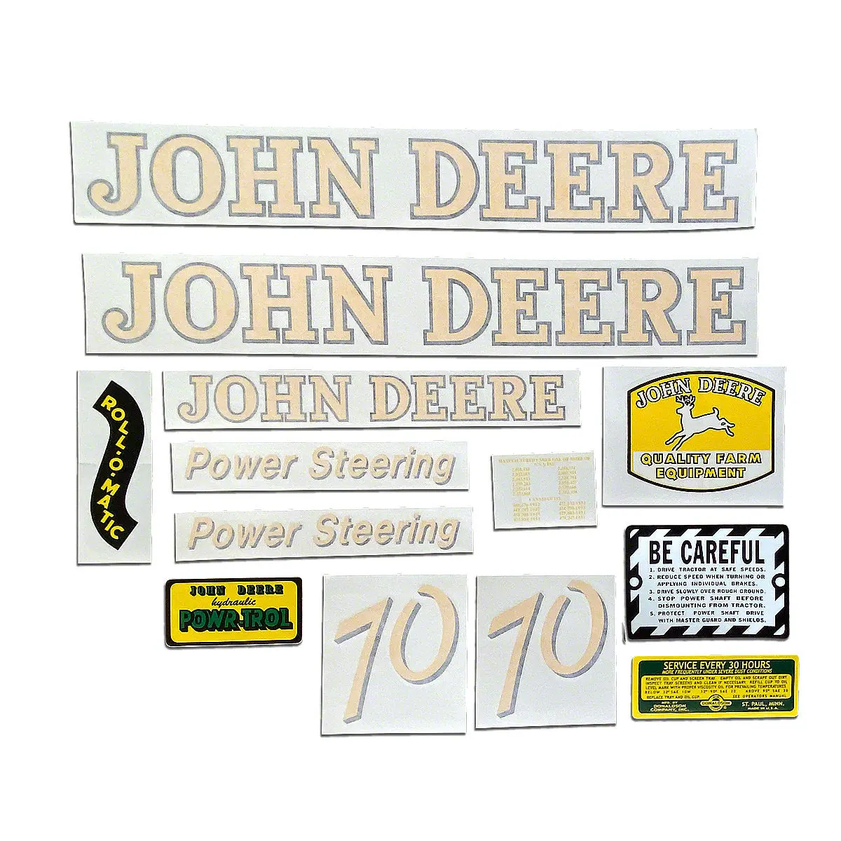 Vinyl Decal Fits John Deere Tractor 70 1
