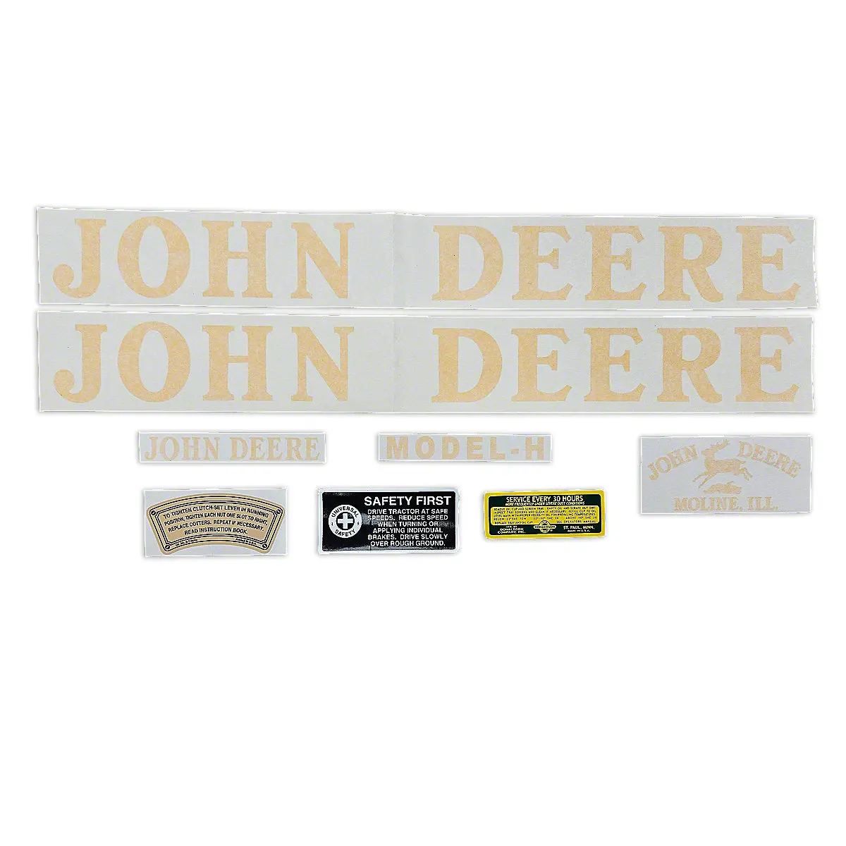 Decal Set Vinyl Fits John Deere H Tractor | 1939-1940 1