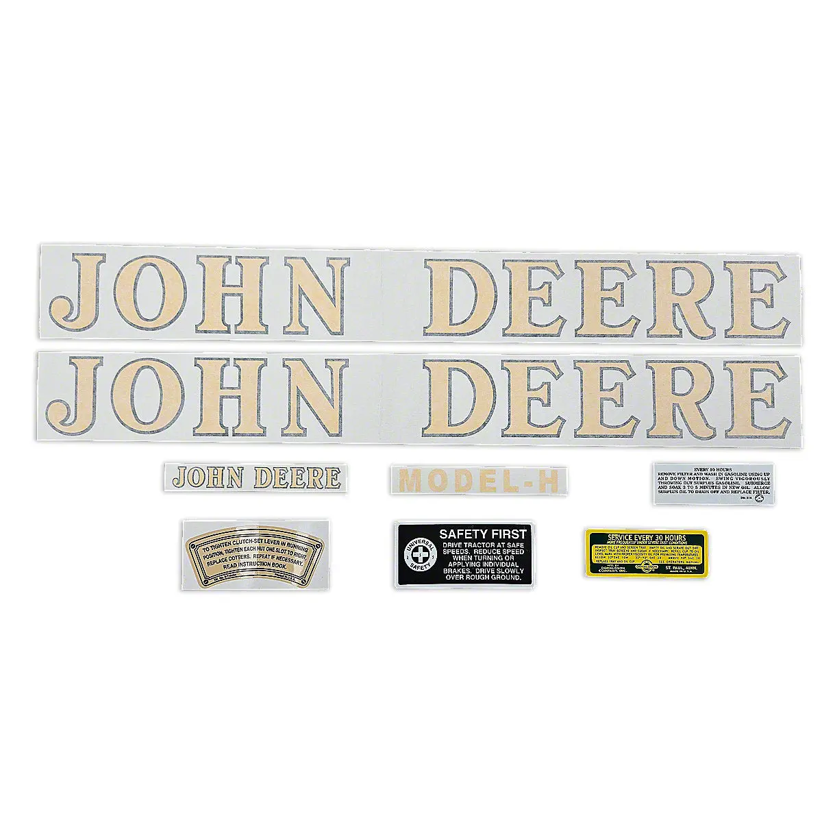 Decal Set Vinyl Fits John Deere H Tractor | 1941-1946 1
