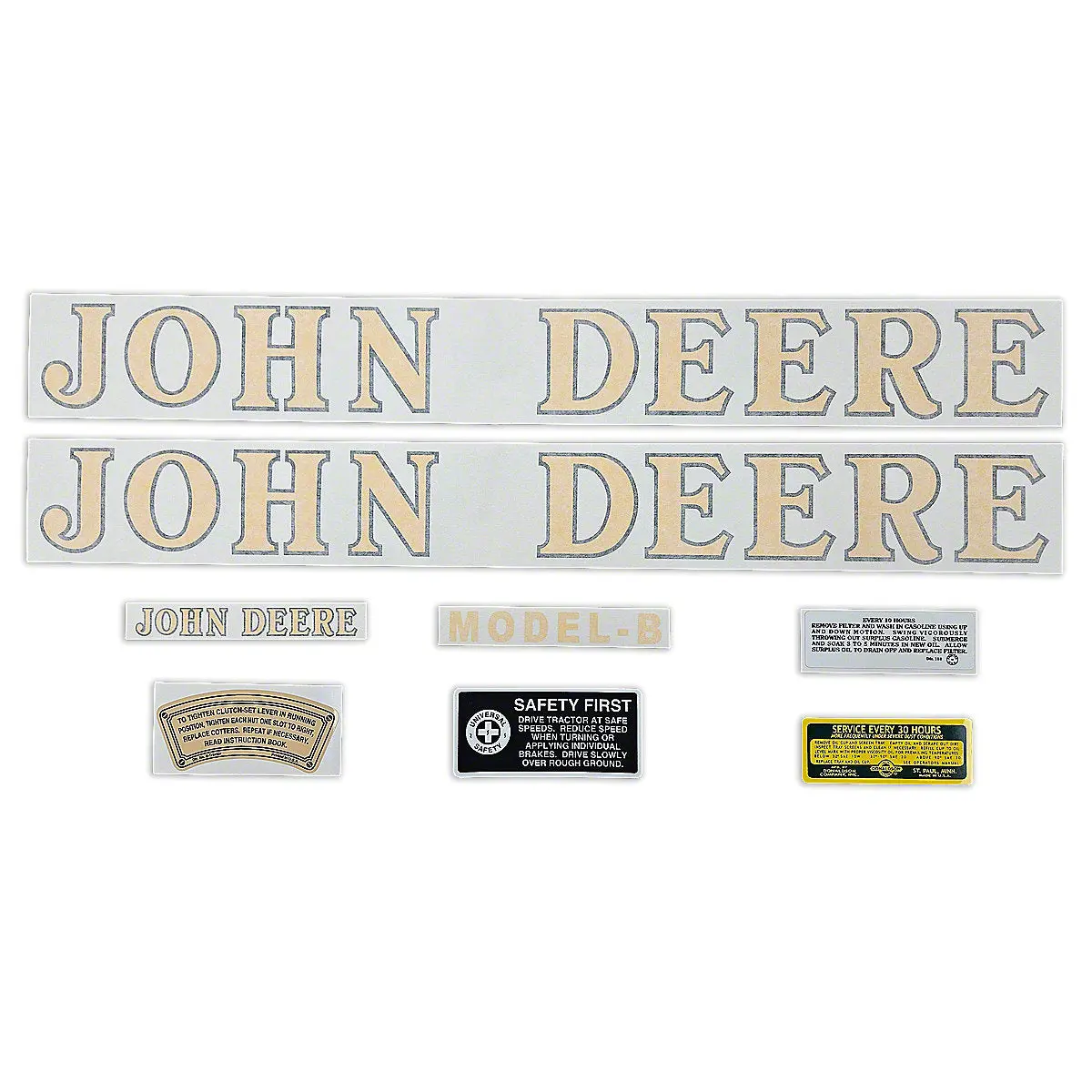 Decal Set Vinyl Fits John Deere B Tractor | 1941-1946 1