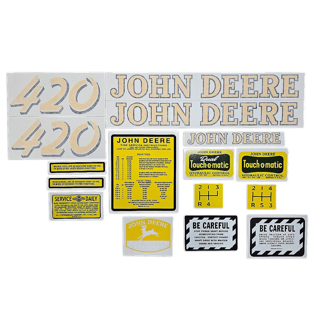Early Jd 420 Vinyl Decal Fits John Deere 420 Tractor 1