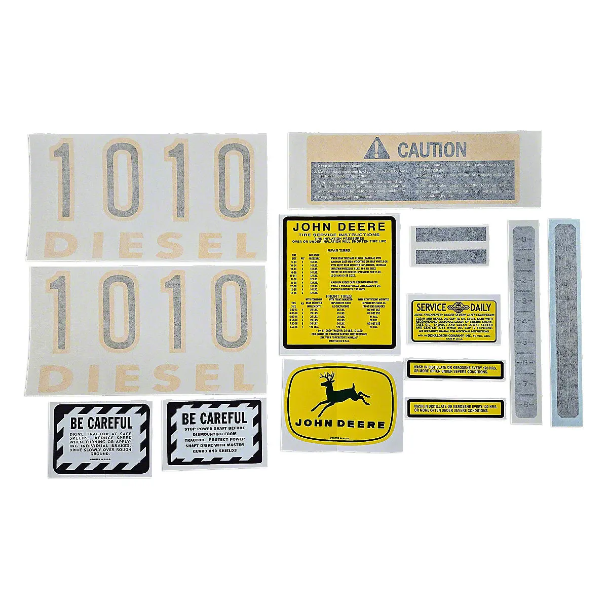 John Deere 1010 Vinyl Cut Decal Set Fits John Deere Tractor 1