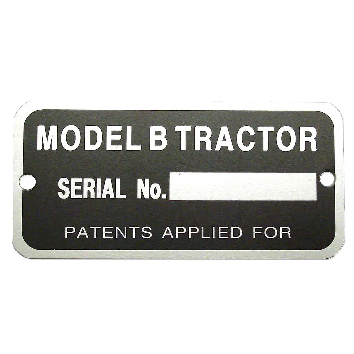 Serial Number Tag W/ Rivets -Fits  John Deere B Tractor 1