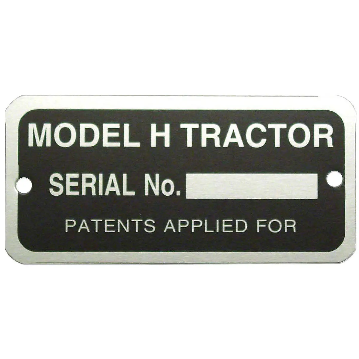 Serial Number Tag W/ Rivets -Fits  John Deere H Tractor 1