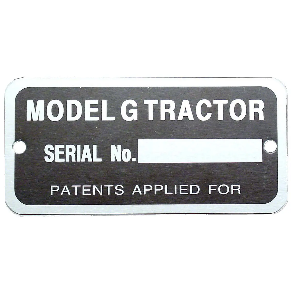 Serial Number Tag W/ Rivets -Fits  John Deere G Tractor 1