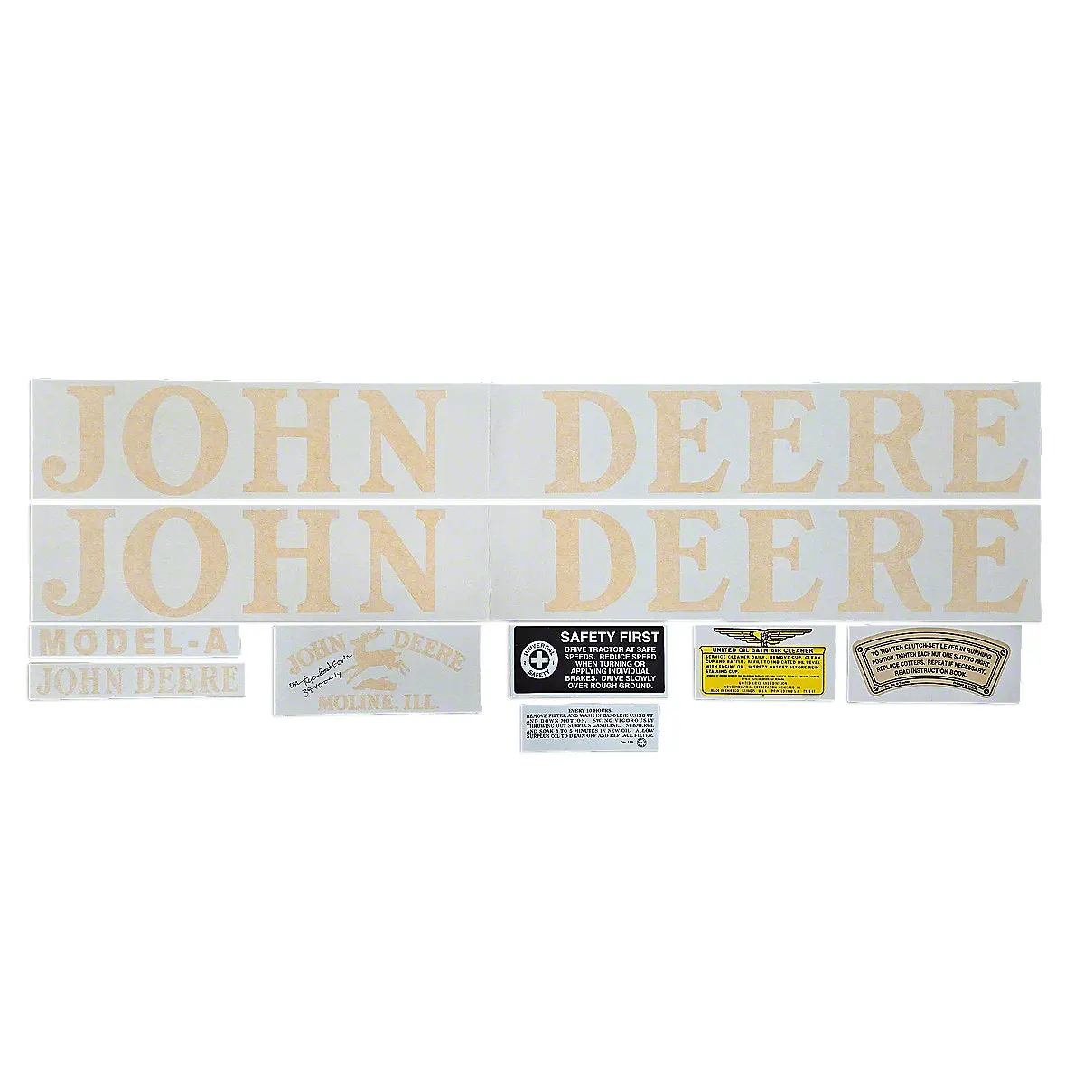 John Deere A Vinyl Cut Decal Set (1939-40) Fits John Deere Tractors | Vjd111 1
