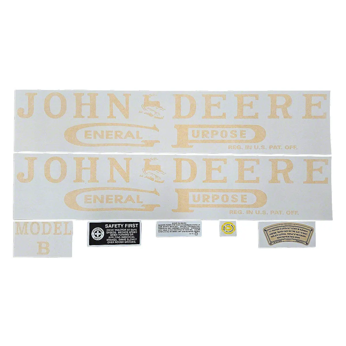 Vinyl Cut Decal Set (Mid 1935 To End 1935) Fits John Deere B Tractors | Vjd101 1