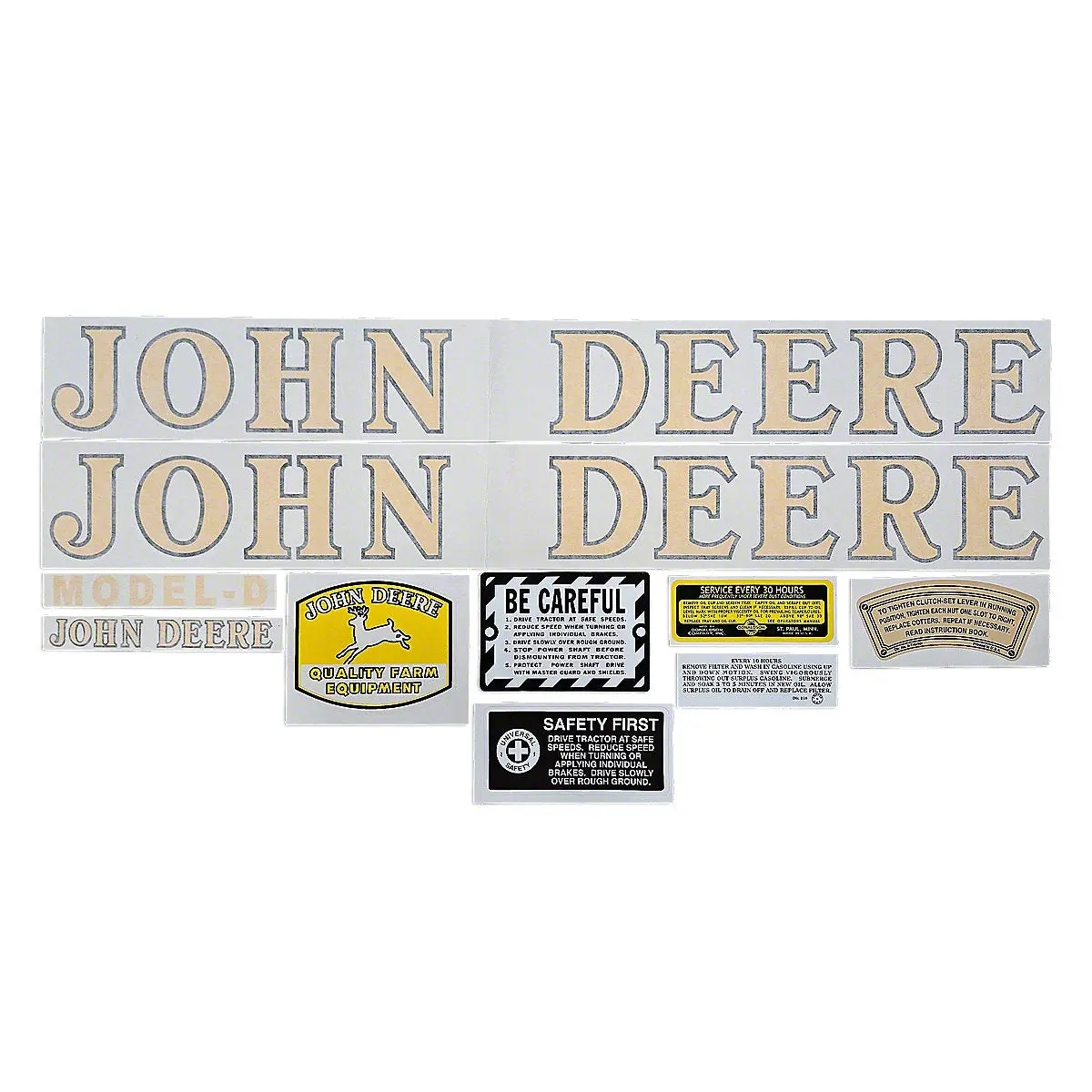 Vinyl Cut Decal Set (1941-46) Fits John Deere D Tractors | Vjd104 1